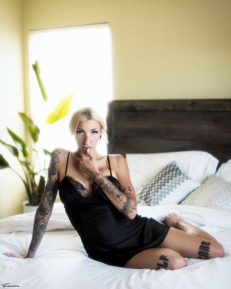 The Fẹ̀yìntọlá Sexy Pajamas Lace Nightdress
