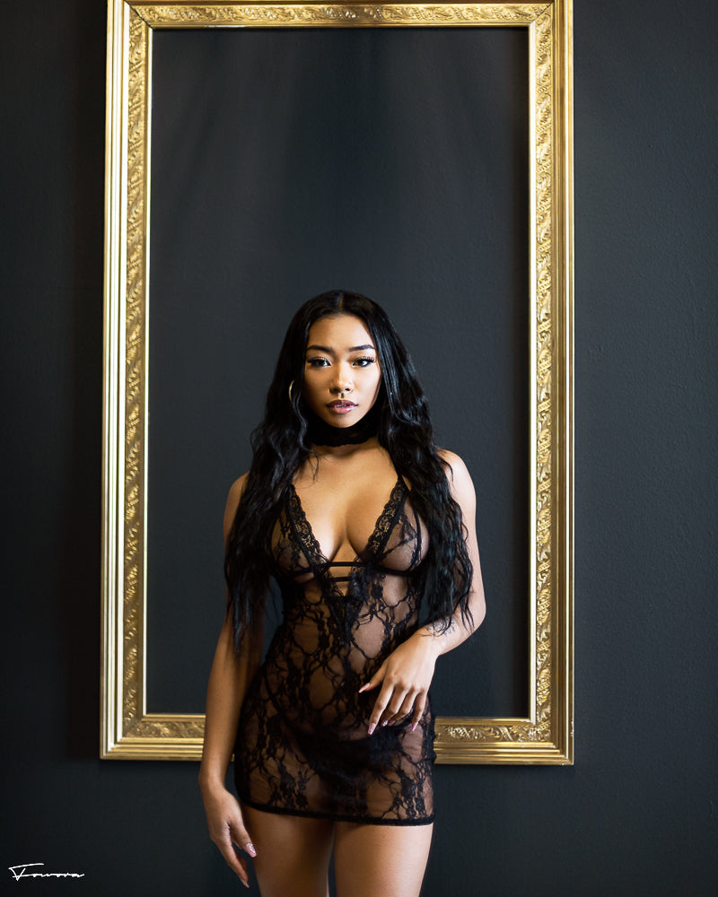 The Ọládiméjì Lace Open Back Lingerie Set